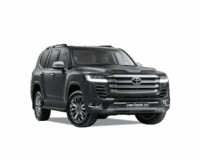 Armored Toyota Land Cruiser GXR in sleek black exterior, showcasing advanced security features for customized armored vehicle solutions.