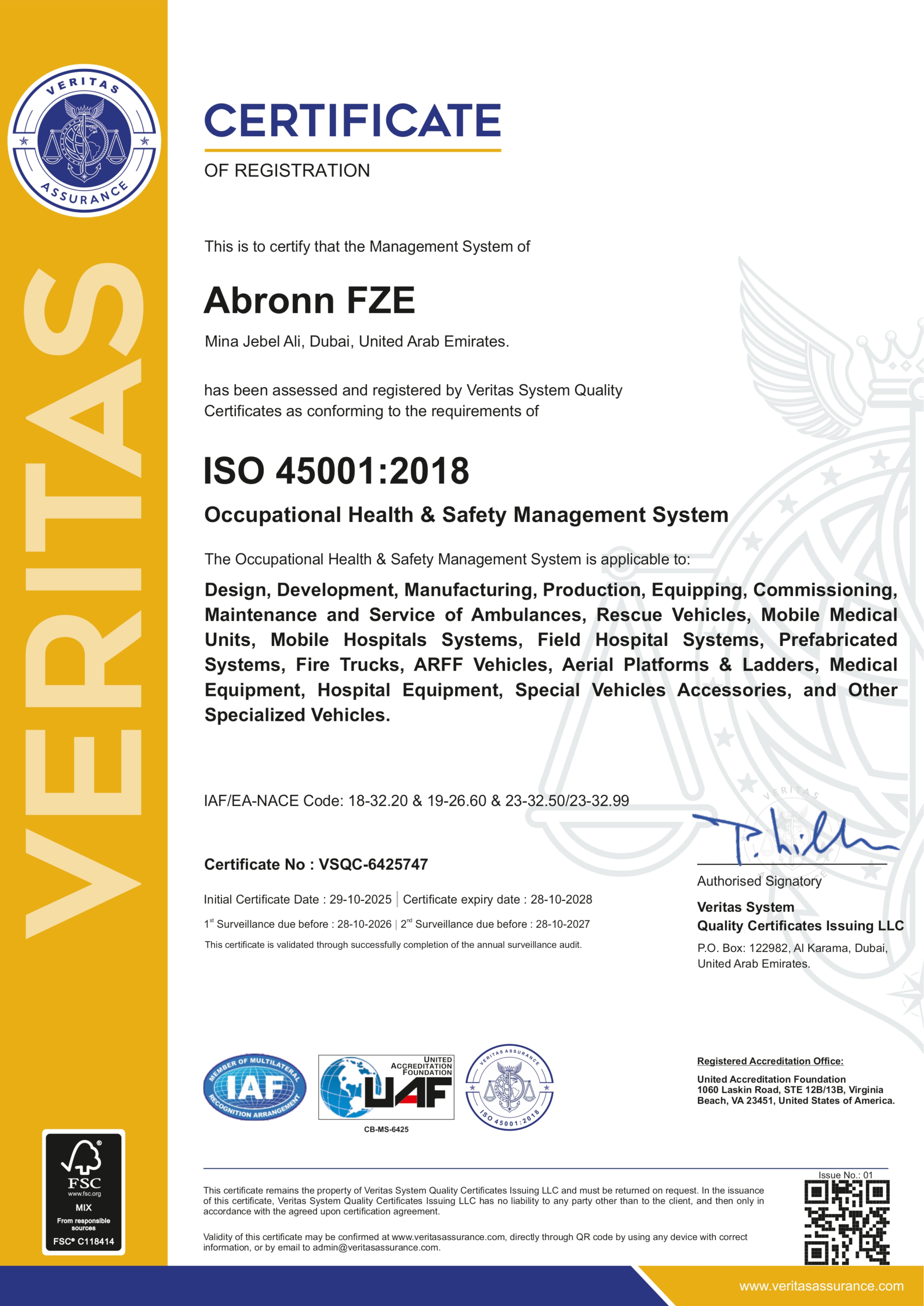 Abronn FZE_ UAF_Cert 45001_page-0001
